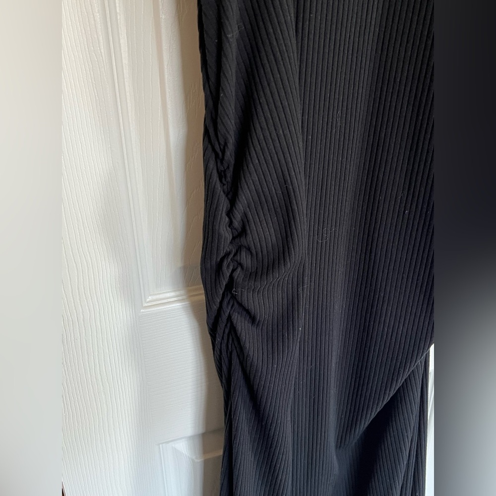 a new day Women’s Black Dress Maxi Sleeveless Ribbed Knit Stretchy Sz XL EUC - Picture 2 of 11
